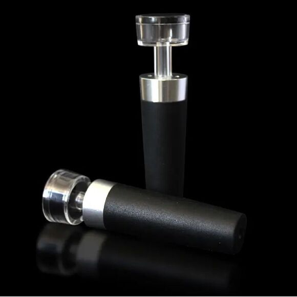 Wine Accessories 4 pc Set - Aerator, Stainless Steel Ice Cubes, 2 Stoppers - Picture 9 of 16